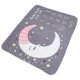thumbnail image 2 of Manta de hito mensual para bebé, manta de fondo para fotografía con patrón de luna y estrellas, tabla de crecimiento, 2 of 5
