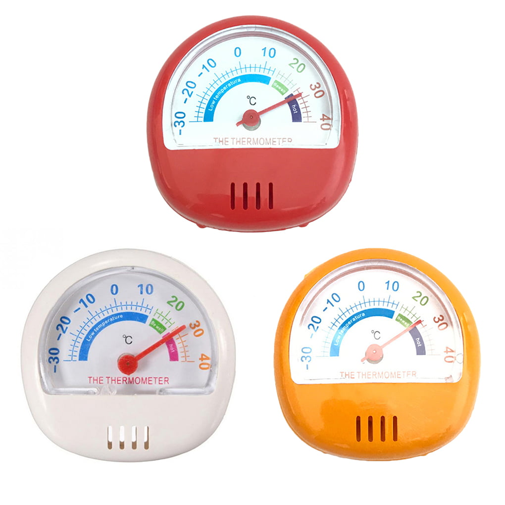 teng hong hui Dial Pointer Refrigerator Thermometer 3 Colors 3 Colors Remind Fridge Remind Fridge Freezer Kitchen Room Temperaturer Temperature Meter 