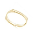 thumbnail image 4 of CHOOSE YOUR COLOR Yellow Gold-Tone Squared Cigar Stackable Ring Sterling Silver Band 925 Female Size 6, 4 of 4