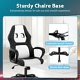 thumbnail image 4 of PC Gaming Chair Ergonomic Office Chair 250LBS Desk Chair with Lumbar Support Arms Headrest High Back PU Leather Racing Chair Rolling Swivel Executive Computer Chair for Adults, White, 4 of 8