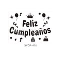 thumbnail image 1 of Pegatinas de fiesta de feliz cumpleaños, suministros de fiesta de cumpleaños, calcomanías de letras, globos, Bobo, transparente, grande, 1 unidad, 1 of 4