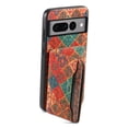 thumbnail image 2 of for Google Pixel 7 Pro Luxury Premium PU Leather + TPU Case with 3 Card Slots, Kickstand Back Case Floral Pattern Skin-Friendly Shock-resistance Cover for Google Pixel 7 Pro, Winter, 2 of 6