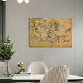 thumbnail image 3 of AEFER Middle Earth Map Canvas Wall Art - HD Print Retro Vintage Map Poster Framed Artwork (12" Hx18 W), 3 of 6
