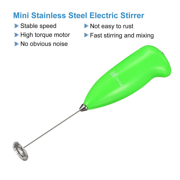 Electric Tumbler Stirrer, Handheld Mini Mixer Battery Operated Stirring  Mixing Green, Pack of 2 
