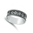 thumbnail image 4 of Elegant Filigree Swirl Bali Halo Ring .925 Sterling Silver Band Jewelry Female Male Unisex Size 7, 4 of 4