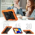 thumbnail image 3 of For Xiaomi Redmi Pad SE 8.7 inch 2024, 360 Rotating Shockproof Cover with Stand, Screen Protector, Shoulder Strap, Orange, 3 of 7