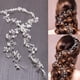thumbnail image 4 of Tocados de boda con cristales de enredaderas para el cabello de novia, 20 pulgadas hechos a mano con perlas de cristal para boda, fiesta de noche, tocado para la cabeza Sincero Hogar, 4 of 5