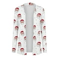 thumbnail image 5 of Fmbrln Christmas Cardigan Sweaters for Women Fashion Christmas Print Long Sleeve Open Front Cardigan Comfy Soft Fleece Lined Cardigan Coat, 5 of 8