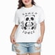 thumbnail image 2 of Camiseta Oversize Bnca Panda Gráfico Manga Corta Verano Hombro Mujeres De Moda Suave Transpirable 2XL Macarena camiseta de gran tamaño de las mujeres de algodón, 2 of 8