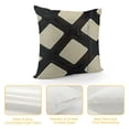 thumbnail image 4 of SHANXI Throw Pillow Cover Black and Beige Home Decorative 22x22in, 4 of 5