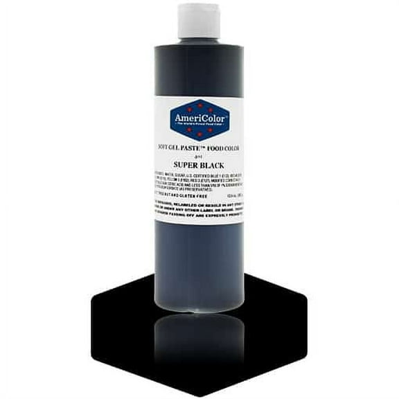 AmeriColor, Soft Gel Paste Food Color, Super Black 13.5 oz