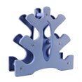 thumbnail image 1 of kurtrusly 3-tier Dumbbell Holder Home Gym Dumbbell PVC Plastic Rack Vertical Storage Organizer, Blue, 1 of 9