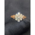 thumbnail image 4 of 0.80 Carats Pear Princess Shape Natural Diamonds Petals Floral Ring in Hallmark 14K Rose Gold, 4 of 13