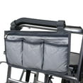 thumbnail image 1 of Lightweight Multifunctional Wheelchair Armrest Bag with Reflective Safety Line - Space-Saving Design for Scooters & Walkers, Black/Gray, 1 of 5