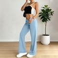 thumbnail image 6 of BRGZLK Wide Leg Sweatpants Women High Waisted Drawstring Baggy Sweatpants Trendy Flare Wide Leg Yoga Pants Workout Sweat Pant with Pockets, 6 of 6