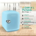 Crownful Mini Fridge 4 Liter 6 Can Portable Cooler And Warmer Personal