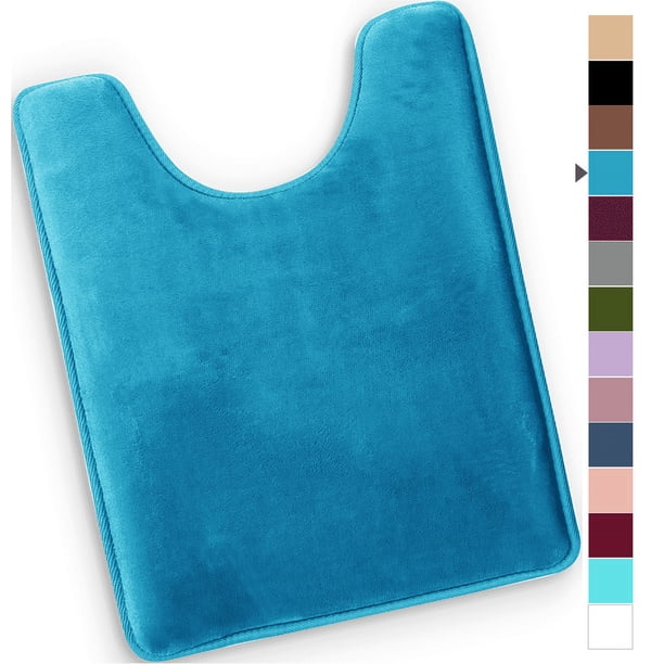 Alfombras de baño ComfiTime de espuma viscoelástica gruesa antideslizantes Color azul