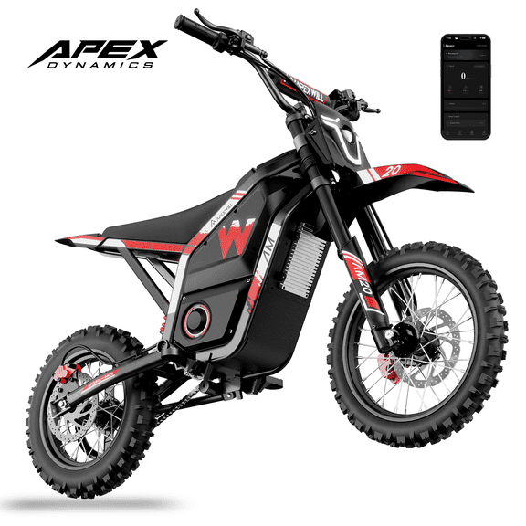 APEX Dynamics 4000W Electric Dirt Bike for Adults, 40 MPH Off-Road Electric Motorcycle with 48V 24Ah Battery, Full Hydraulic Brakes and Suspensions E-Dirt Bike
