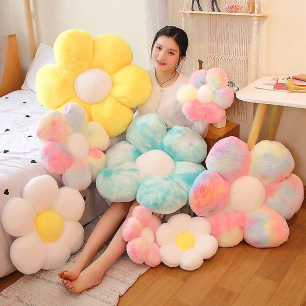 Cojín De Flores De 60 Cm – Peluche Super Suave En Forma De Flor, Decoración Para Dormitorio O Sala De Estar, Regalo Para Niñas Y Adolescentes