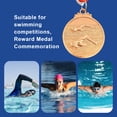 thumbnail image 2 of Medalla 5cm Natación Metal Ganadores para Competiciones Party Race (Cobre), 2 of 4