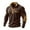 Brown, variant on Men's Quarter Zip Up Pullover Long Sleeve Sweatshirt Mock Neck Golf Polo Sweater Navy S