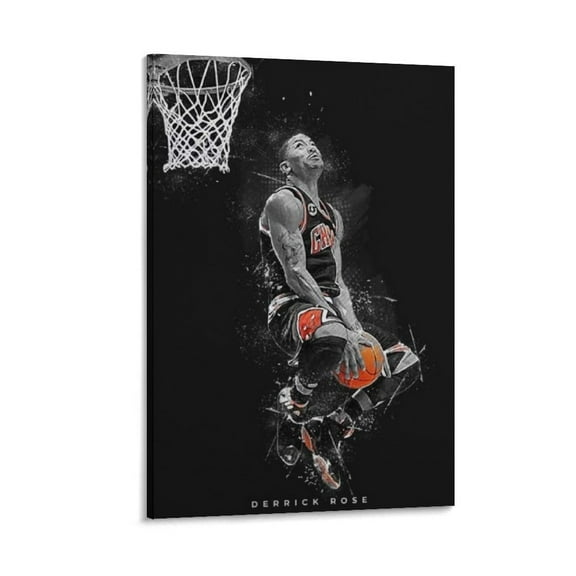 Derrick Rose Poster Canvas Poster 2 Canvas Wall Art Prints Poster Gifts Photo Picture Painting Posters Room Decor Home Decorative 12x18inch(30x45cm)