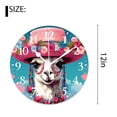 thumbnail image 2 of 12 Inch Wall Clock Battery Operated Silent Clock Decorative for Office, Kitchen, Outdoor, Living Room，Festive Llama Or Alpaca in A Sombrero Lovely, 2 of 4