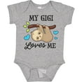 thumbnail image 3 of Inktastic My Gigi Loves Me with Sloth and Hearts Boys or Girls Baby Bodysuit, 3 of 5