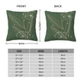 thumbnail image 4 of YFYANG Square Decorative Throw Pillow Case (Without Pillow Insert), Green Plant Pattern Bedroom Sofa Car Cushion Cover, 26"x26", 4 of 9
