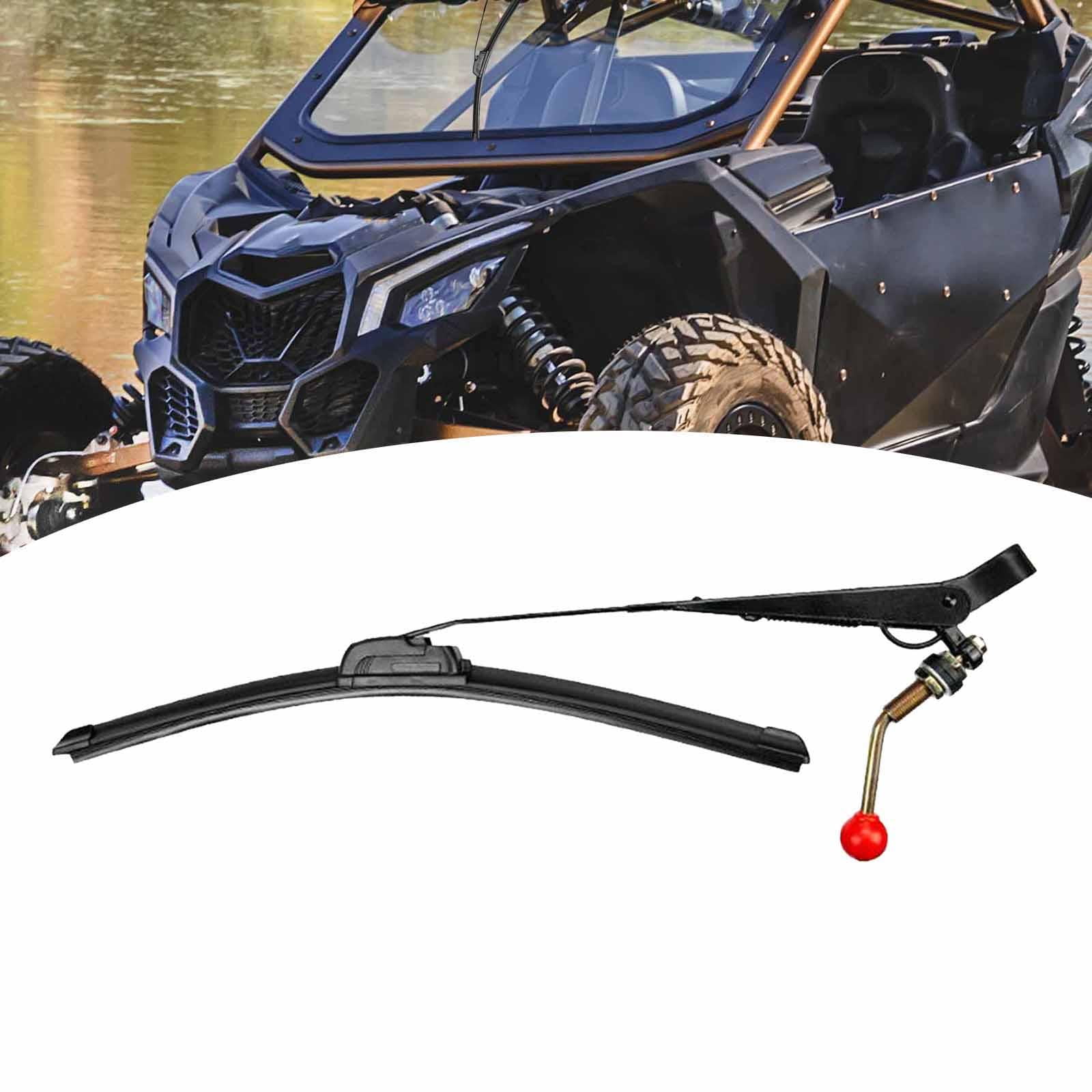 Bras Essuie-glace Universel Kit Essuie-glace Manuel UTV Universel - Bras 450mm Lame 400mm - Pour Pare-brise Polycarbonate Bras Essuie-glace 450mm UTV