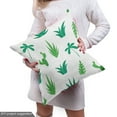 thumbnail image 4 of Cactus Print Upholstery Fabric by the Yard, Continuing Illustration of Leaves Plants Succulents Botanical Garden Art, Decorative Fabric for DIY and Home Accents, 5 Yards, Green and White by Ambesonne, 4 of 4