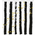 thumbnail image 3 of Ambesonne Abstract Shower Curtain, Hearts on Grunge Stripes, 69"Wx75"L, Grey Yellow, 3 of 3