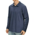 thumbnail image 6 of Iceglad Polo Shirts for Men Long Sleeve Soft Cotton Collared Shirt, 6 of 7
