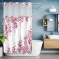 thumbnail image 6 of No Hook Pink Wisteria Shower Curtain with Snap in Liner Set, Sprinng Summer Pastoral Flowers Botanical Waterproof Fabric Bathroom Curtains with See Through Top Window, Hotel Style Small 36 x 78 Inch, 6 of 9