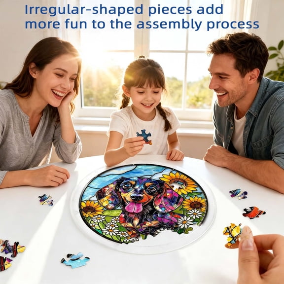 Acrylic Suncatcher Puzzle Window Hanging Decor Stained Glass Style Sun Catcher Ornament 83 Pieces DIY Art Craft Kit Color Light Reflection Home Window Wall Decor For Living Room Bedroom Gift