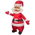 thumbnail image 3 of Red Inflatable Santa Claus Inflatable Dress Up Blow Up Santa Claus Costume Cosplay Party Halloween Suit Decoration,Height 59"–74.8",White Belt, 3 of 4