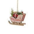 thumbnail image 1 of Christmas Tree Decorations,Wooden Sleigh Christmas Tree Ornament, 1 of 6