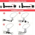 thumbnail image 2 of Homieway Bike Mirror for Handlebar, HD Bar End Bicycle Mirror, Anti-glare Glass for Handlebar Rearview Mirror Multi-Angle Adjustable, Left, 2 of 7