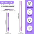 thumbnail image 2 of 6 Pieces Last Drop Silicone Spatula Set Makeup Spatula Lotion Spatula Mini Silicone Bottle Scraper for Slight Makeup Bottle Opening Kitchen Mustard Jar Lipgloss Nail Polish, 2 of 7