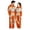 Orange, variant on Halloween Couple Matching One‑Piece Jumpsuit, Adult Hooded Long‑Sleeve Full Skeleton Printed Loungewear Onesie