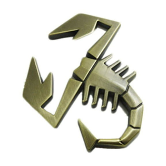 Ysmzzmsy 1 PCS 3D Scorpion Metal Car Decal, 2.52 x 2.76 inches, Decorative Vehicle Sticker