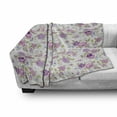 thumbnail image 3 of Shabby Flora Soft Flannel Fleece Throw Blanket, English Roses and Violets Gardening Plants Inflorescence Twigs Spring Buds, Cozy Plush for Indoor and Outdoor Use, 50" x 70", Multicolor, by Ambesonne, 3 of 6
