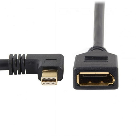 Chenyang CY Right Angled Mini DP DisplayPort 90 Degree to DisplayPort Female Cable for Displays Monitors Cable