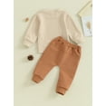 thumbnail image 4 of Hirigin Toddler Baby Girl Boy Fall Winter Clothes 6 12 18 Months 2T 3T Long Sleeve Funny Letters Sweatshirt Pullover Tops Pants Set, 4 of 8