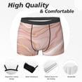 thumbnail image 2 of Men's Boxer Briefs, Rose Gold Glitter Splatter Soft Comfy Mens Underwear Boxer Briefs Breathable With Widen Waist, 2 of 7