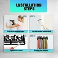thumbnail image 4 of Medal Hanger Display Rack Hanger Awards Ribbon Holder Medal Hook Race Medal Display Wall Mount Medals Frame for Wall Over 50 Medals Easy to Install, 4 of 9