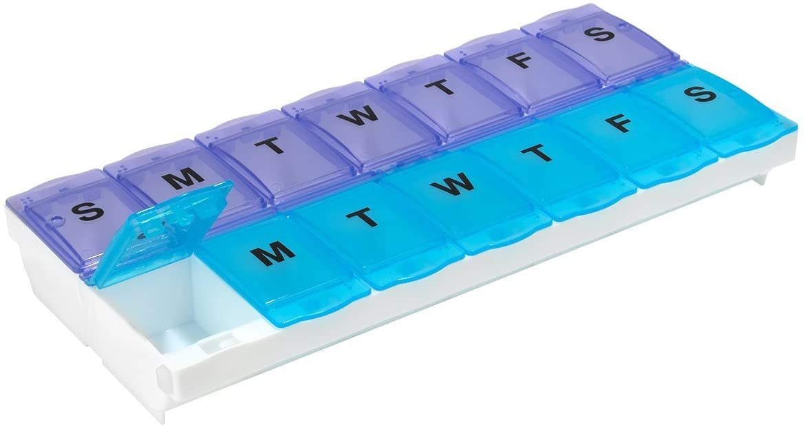 Ezy Dose (14Day) Pill, Medicine, Vitamin Organizer Box,Weekly, Daily