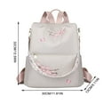 thumbnail image 6 of Stylago Women's Fashion Backpack with Embroidery Flower Students Schoolbag Zipper Daypack Detachable Strap Crossbody Bags Black, 6 of 6
