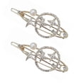 thumbnail image 3 of Star Barrette Hollow Clip for Decoration 2Pcs Alloy Rhinstone, 3 of 3