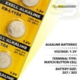 2pc 10pk Exell EBL1154 Alkaline 1.5V Watch Battery Replaces AG13 357
